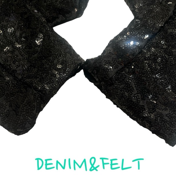 Tipsy Elves BLACK SEQUIN HIGH WAISTED LEGGINGS | NEW/NWOT!!🖤 - Picture 4 of 11